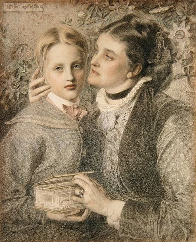 Frederick Sandys-93-Signora Tom Chappell e Figlio